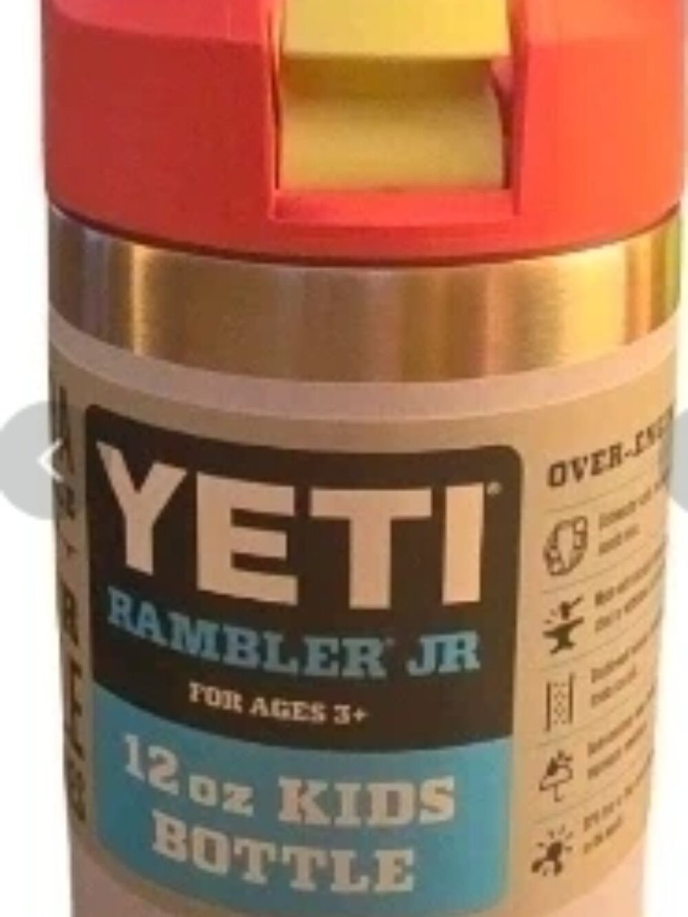 YETI Rambler Jr. 12 oz Mist/Pink/Grasshopper Kids Water Bottle NEW